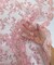 Pink Sequin Embroidered Lace Fabric by the Yard, 54" Wide Floral Mesh Lace with Double Scalloped Edges